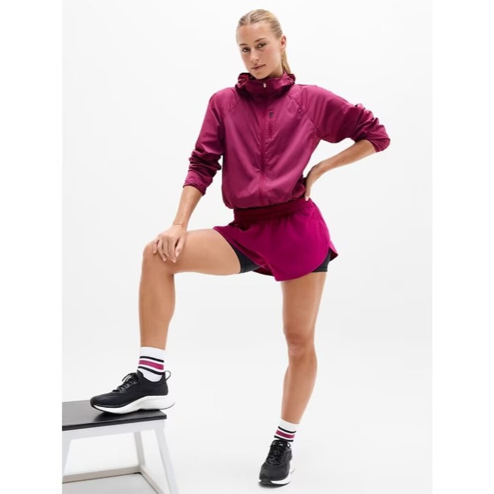 New Athleta M Back Route Jacket Wildberry Medium